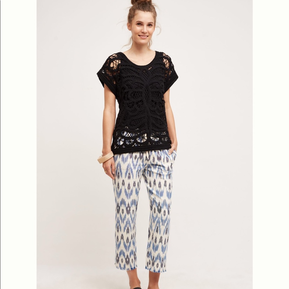 Anthropologie Isy & Ki Ravel black pullover